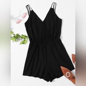 Black spaghetti strap romper Size 4XL